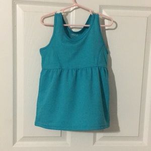 Turquoise child workout/dance top